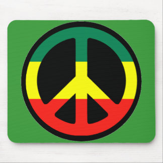 Rasta Peace Symbol Mouse Pad
