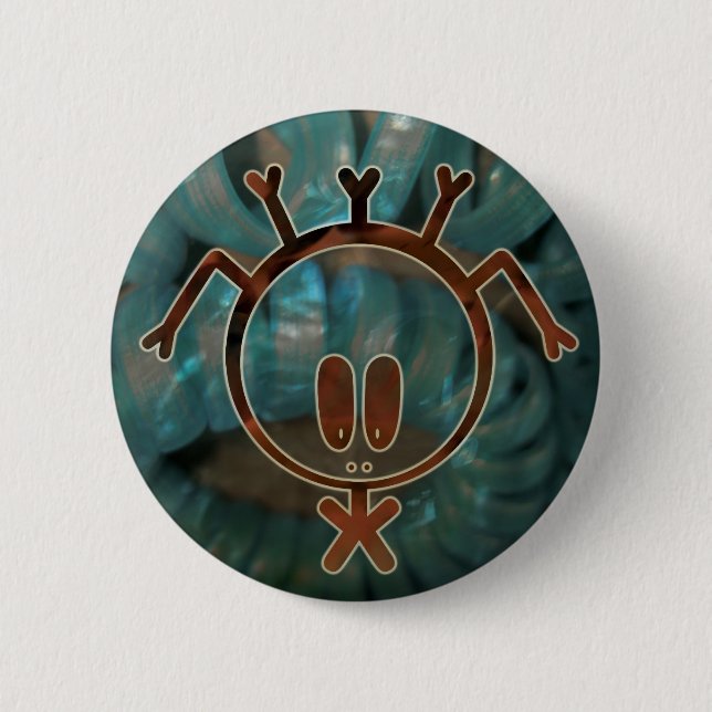 Rasta Picto Pinback Button (Front)