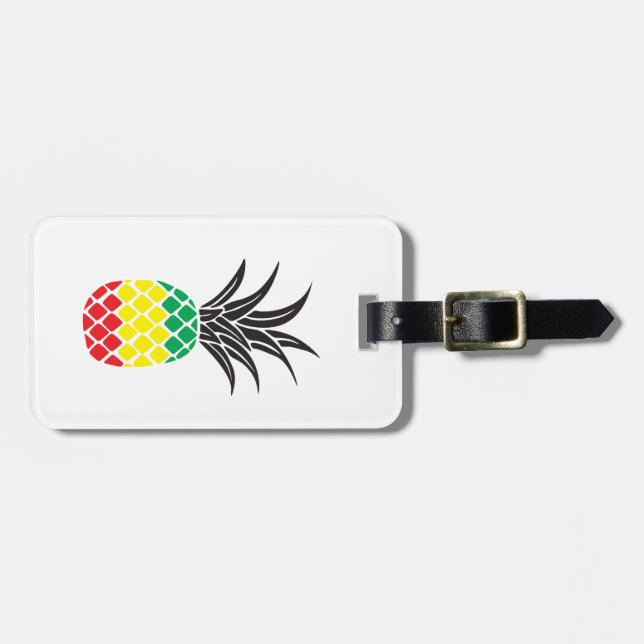Rasta Pineapple Luggage Tag (Front Horizontal)