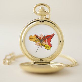 Rasta poleman happy smile time pocket watch