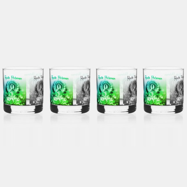 Rasta Poleman Sound Whiskey Glass (Front)