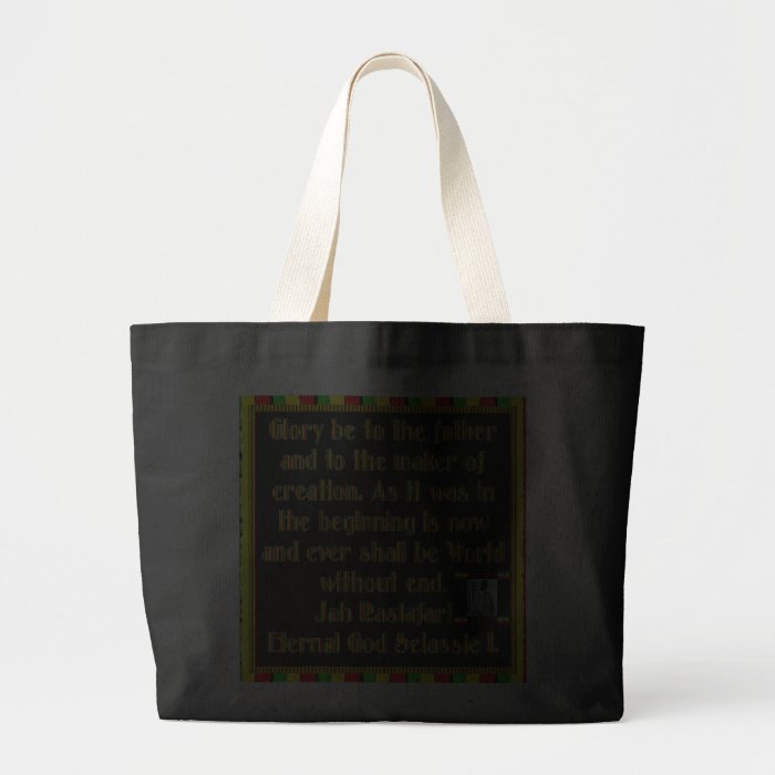 Rasta Prayer Recited before the Smoking Ceremony Canvas Bag