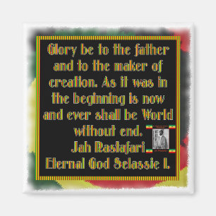 Rasta Prayer Recited before the Smoking Ceremony Magnet