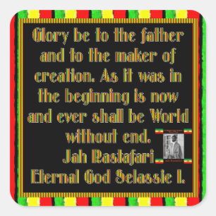 Rasta Prayer Recited before the Smoking Ceremony Square Sticker