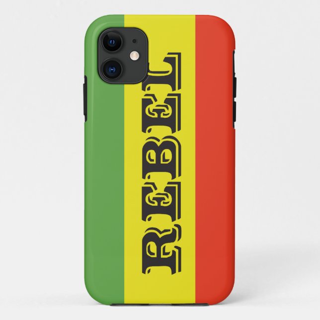 Rasta Rebel Flag Case-Mate iPhone Case (Back)