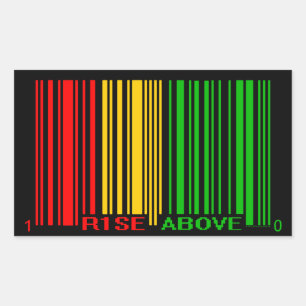 RASTA RECTANGULAR STICKER