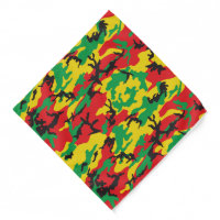 Rasta Red Yellow and Green Camouflage Patterned