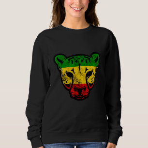 Rasta Reggae Ceetah Jamaican Pride Rastafarian Hip Sweatshirt