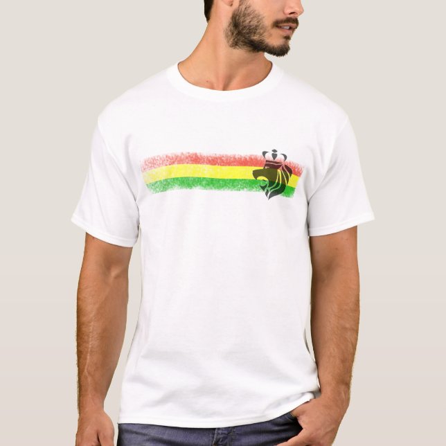 Rasta Reggae Crowned Lion T-Shirt (Front)