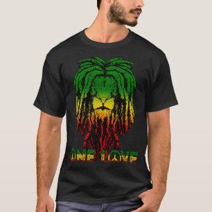 Rasta Reggae Etophian Lion Of Judah Rastafari Root T-Shirt