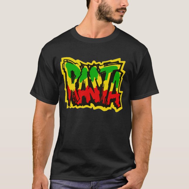 Rasta reggae graffiti T-Shirt (Front)