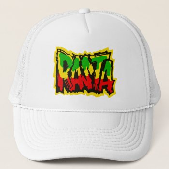 Rasta Reggae Graffiti Trucker Hat by nonstopshop at Zazzle