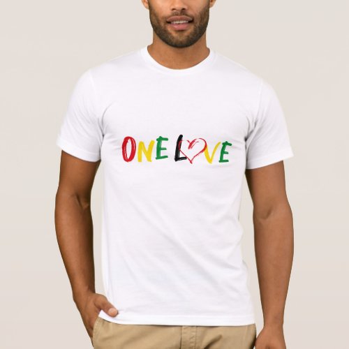 Rasta Reggae Jamaican Pride One Love T_Shirt