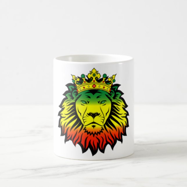 rasta reggae lion flag coffee mug (Center)