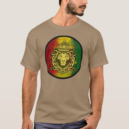 rasta reggae lion flag T_Shirt