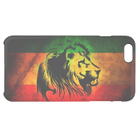 Rasta Reggae Lion Flag Clear Iphone 6 Plus Case