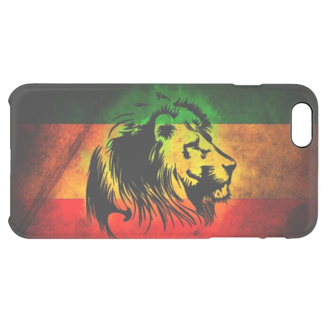 rasta reggae lion flag uncommon iPhone case (Back Horizontal)