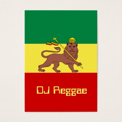 Customizable Rasta Reggae Lion of Judah Business Card Templates