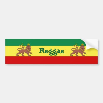 Rasta Reggae Lion Of Judah Bumper Sticker by DigitalDreambuilder at Zazzle