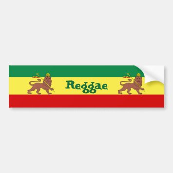 Rasta Reggae Lion of Judah Bumper Sticker