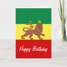 Rasta Reggae Lion Of Judah Card at Zazzle