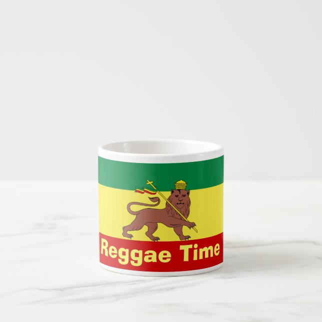 Rasta Reggae Lion of Judah Espresso Cup (Front)