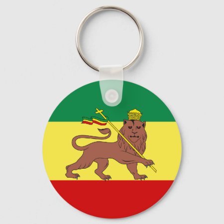 Rasta Reggae Lion Of Judah Keychain