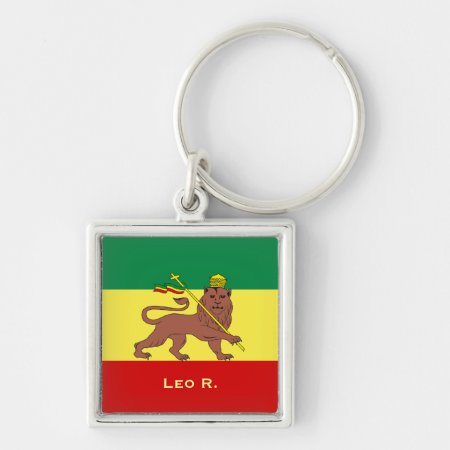 Rasta Reggae Lion Of Judah Keychain