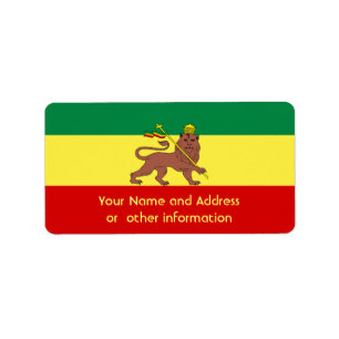 Rasta Reggae Lion of Judah Label