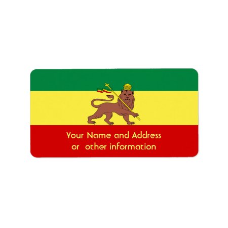 Rasta Reggae Lion Of Judah Label