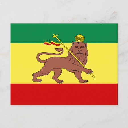 Rasta Reggae Lion Of Judah Postcard