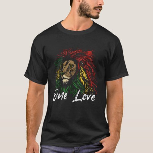 Rasta Reggae Lion Of Judah Rastafari Roots Hippie  T_Shirt
