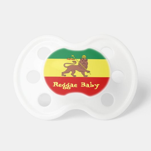 Rasta Reggae Lion of Judah Reggae Baby Pacifier (Front)
