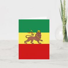 Rasta Reggae Lion Of Judah Thank You Card at Zazzle