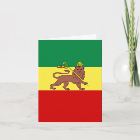Rasta Reggae Lion Of Judah Thank You Card