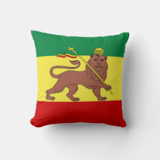 Rasta Reggae Lion Of Judah Throw Pillow at Zazzle