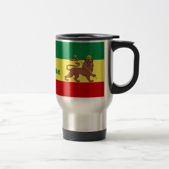 Rasta Reggae Lion of Judah Travel Mug (Right)