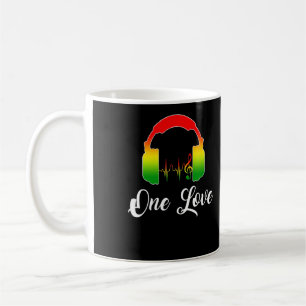Rasta Reggae Music Headphones Jamaican Pride Coffee Mug