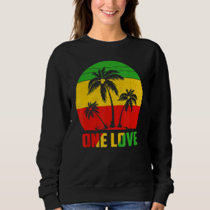 Rasta Reggae One Love Retro Vintage Sunset Jamaica Sweatshirt