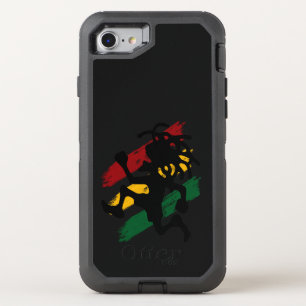 rasta reggae peace flag OtterBox defender iPhone SE/8/7 case