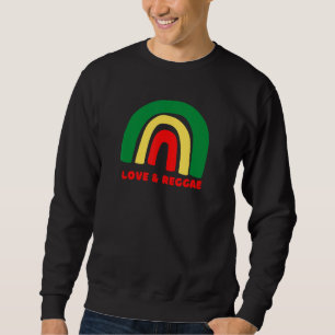 Rasta Reggae Red Gold And Green Jah Lives Reggaeto Sweatshirt