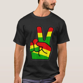 Rasta Reggae Victory Colors Art for Rastafari Love T-Shirt
