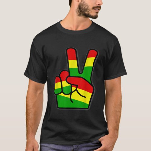 Rasta Reggae Victory Colors Art for Rastafari Love T_Shirt