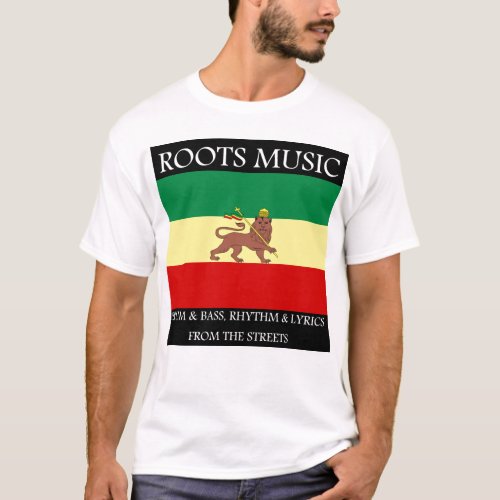Rasta _ Roots Music Ethiopia Flag Lion of Judah T_Shirt