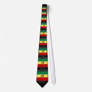 Rasta - Roots Music Ethiopia Flag Lion of Judah Tie