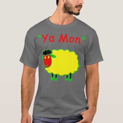 Rasta Sheep Ya Mon Funny  T_Shirt