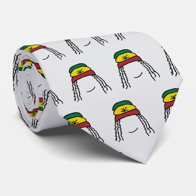 Rasta Smile Neck Tie (Rolled)