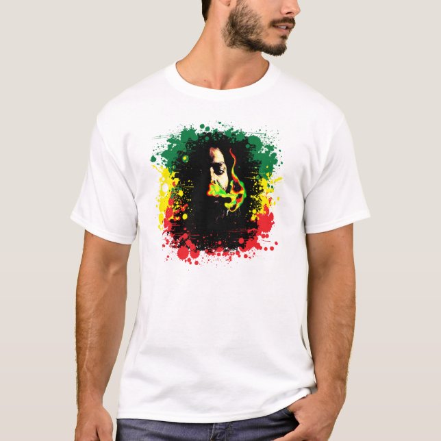 Rasta Smoke Standard Apparel T-Shirt (Front)