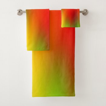 Rasta Splash Of Color Bath Towel Set by kahmier at Zazzle