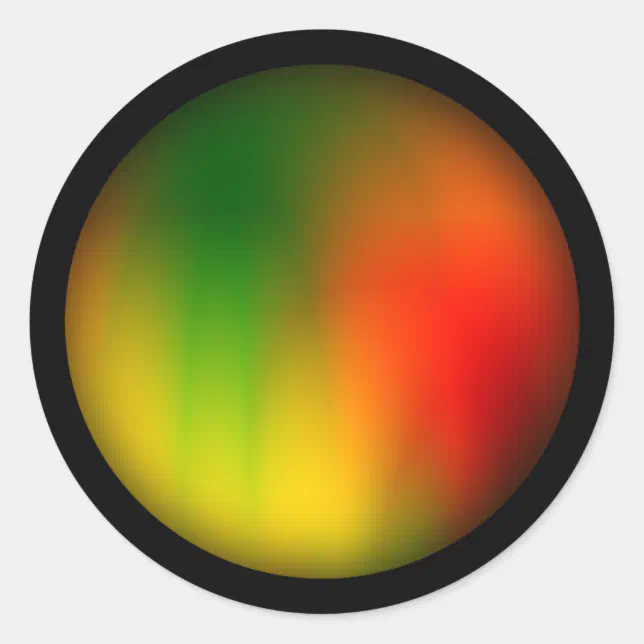 Round Beach Rasta Design Rasta Splash of Color Classic Round Sticker | Zazzle